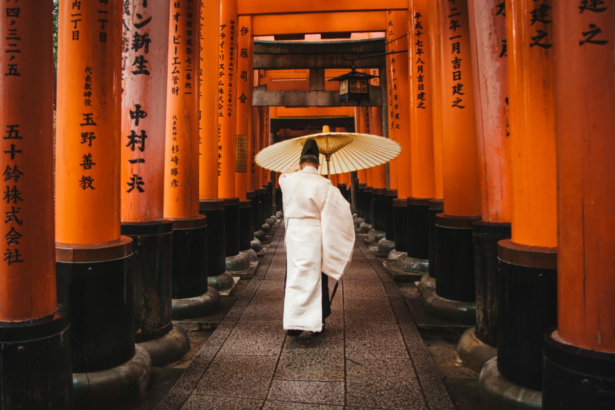 Berühmtesten Shintō-Schreine Japans, bekannt für seine tausenden von Torii-Toren