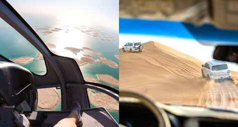 Дубай 2 в 1: полёт на вертолёте и джип-сафари по пустыне + трансфер