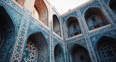 Мозаичное панно Узбекистана: Ташкент, Хива, Бухара и Самарканд