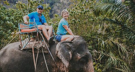 Прогулка на слонах к водопаду Хуай То
