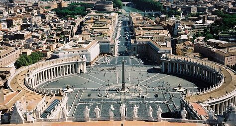 Утренний Рим с купола Собора Святого Петра